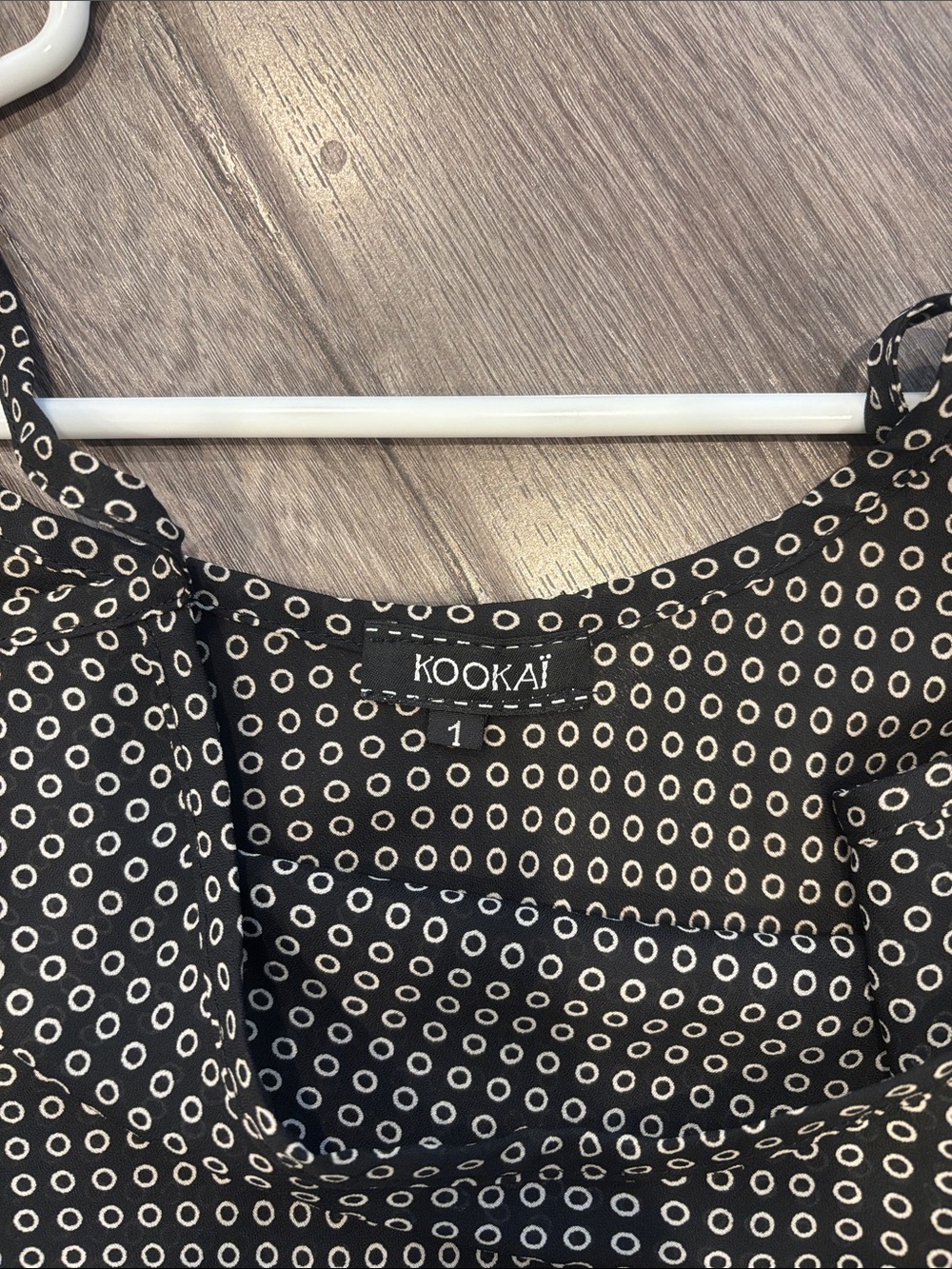 Kookai Black & White Printed Slip Dress - Picture 3 of 3